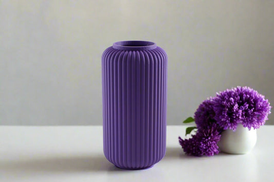 Eтажерка Alis 110 cm череша + Букет с рози + Ваза Elegant Лилав Цвят - Decorco