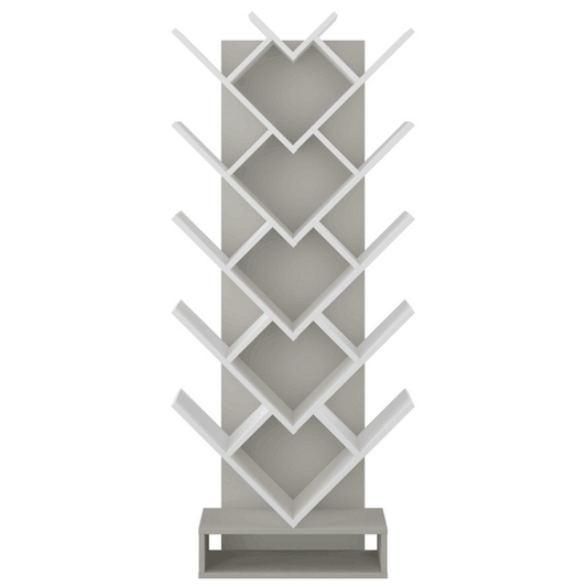 Холна етажерка Vevey 59x21.6x150 см Бяло и Сиво