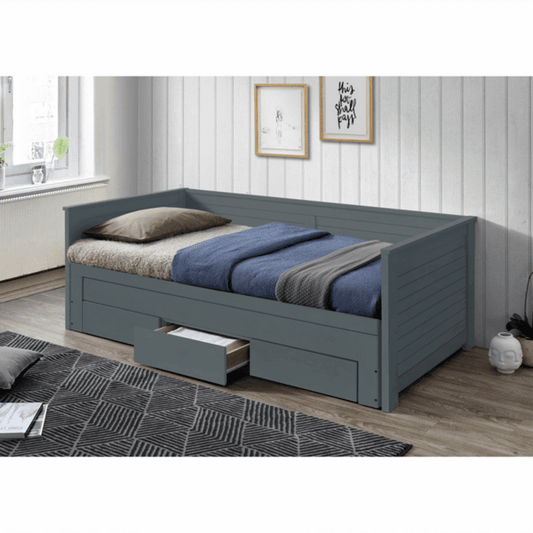 Разтегателно легло Goreta с чекмеджета Сиво Масив