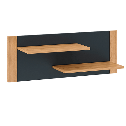 Полица за стена Fidel U златен крафт и сиво