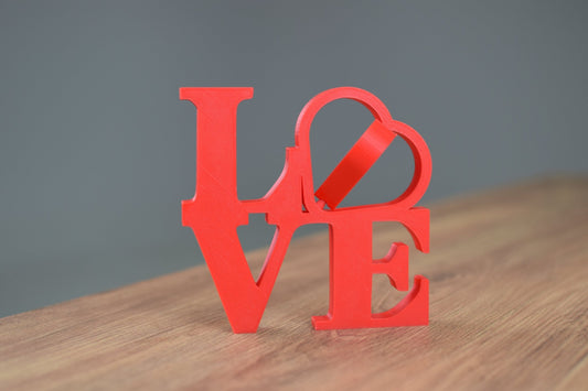 Поставка Love 119х12х117мм Червено - Decorco