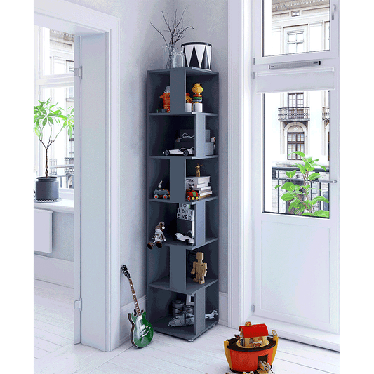 Ъглова етажерка Korind графит