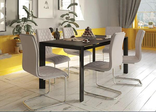 Разтегателна трапезна маса New York малка черна