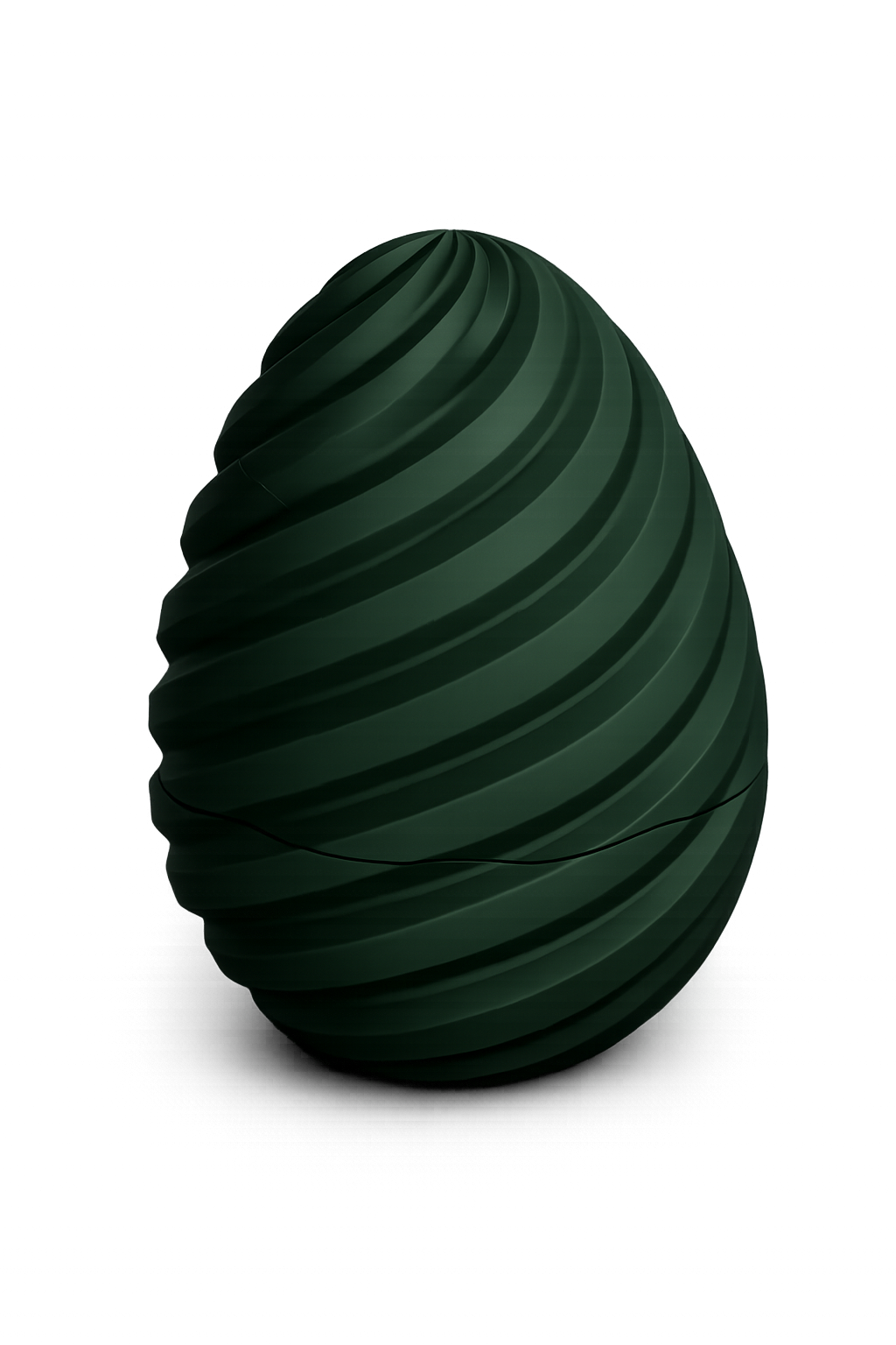 Декоративно яйце Spiral зелен мат