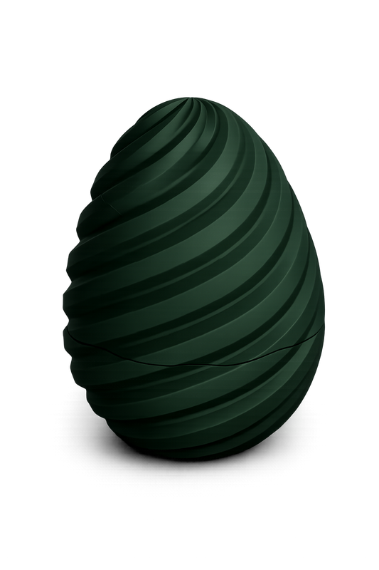 Декоративно яйце Spiral зелен мат