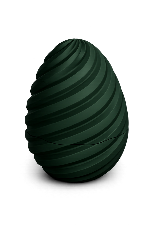 Декоративно яйце Spiral зелен мат