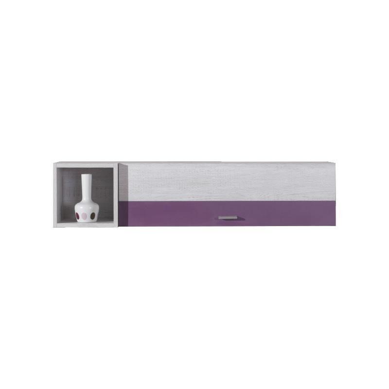 Raft de perete Next 14 pin albit și violet