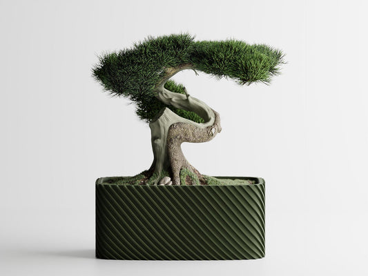 Кашпа "Бонзай" -Тъмнозелен Мат