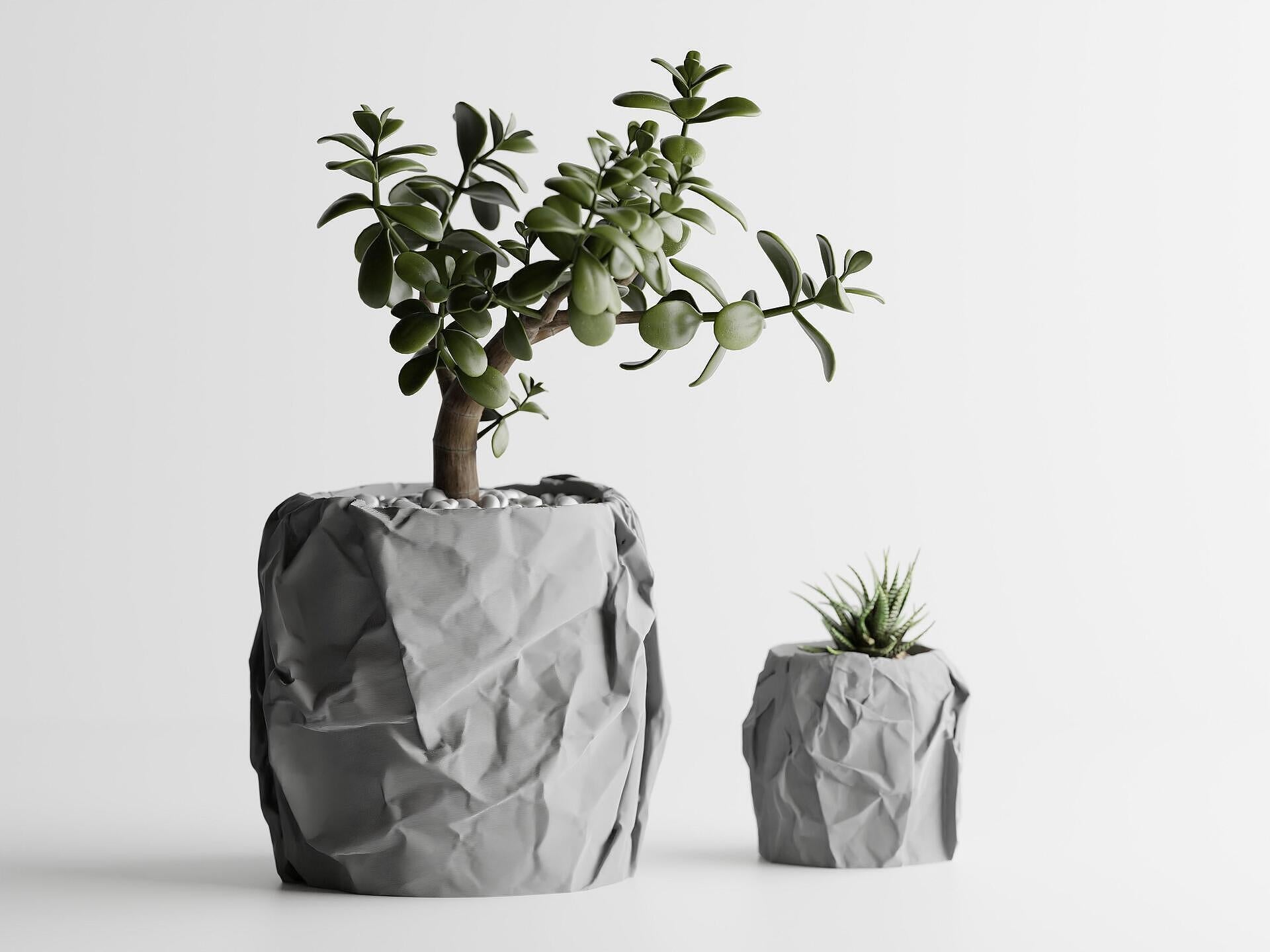 Кашпа "Miami" Малка 114x114xH107mm -  Сив Мат