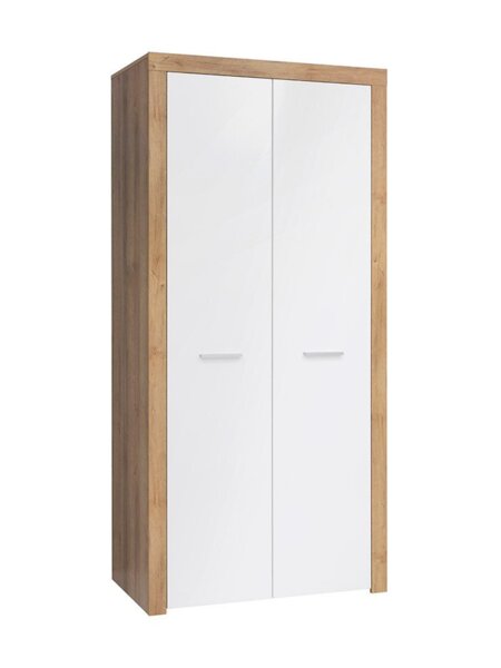 Гардероб Balder Szf2d дъб ривиера и бял гланц - Decorco