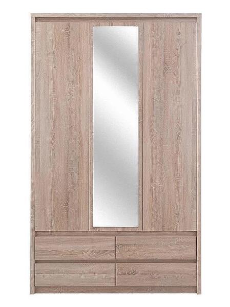 Dulap Norton Szf 3D4S cu oglinda, stejar sonoma