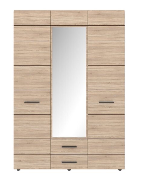 Гардероб с огледало Solo 3D2S дъб сонома - Decorco