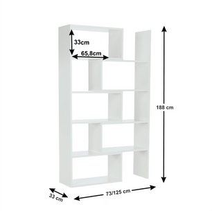 Raft living Kloe I 73-125x33x188 cm Alb 