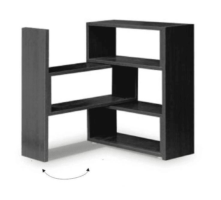 Холна етажерка Kloe III 73-125x24x83 см Бяла