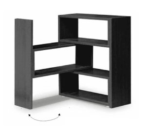 Холна етажерка Kloe III 73-125x24x83 см Бяла