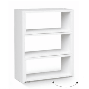 Холна етажерка Kloe III 73-125x24x83 см Бяла