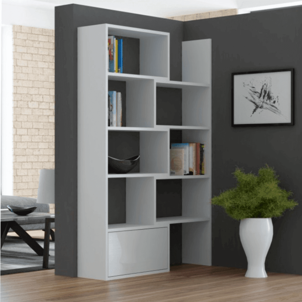 Холна етажерка Asta 74-130x29x187.5 см Бяла