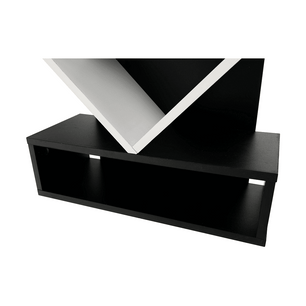 Холна етажерка Vevey 59x21.6x150 см Черно-бяло