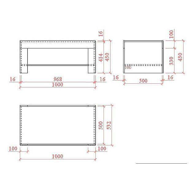 Masuta de cafea Board alb lucios HG