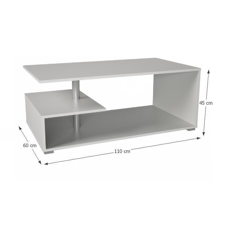 Masuta de cafea Dorisa 110 cm alba