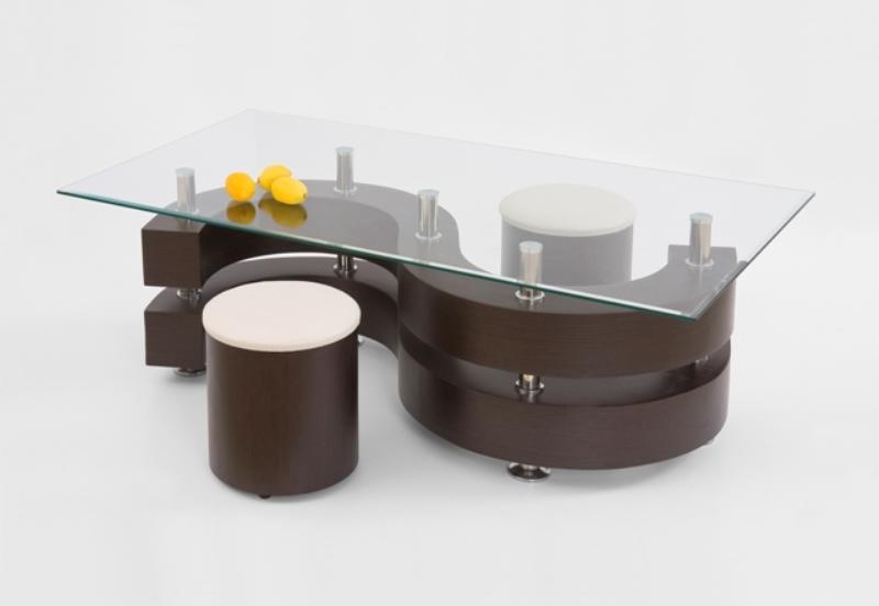 Set masuta cafea cu taburete Nina II 130 cm wenge