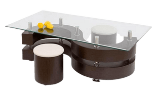 Set masuta cafea cu taburete Nina II 130 cm wenge