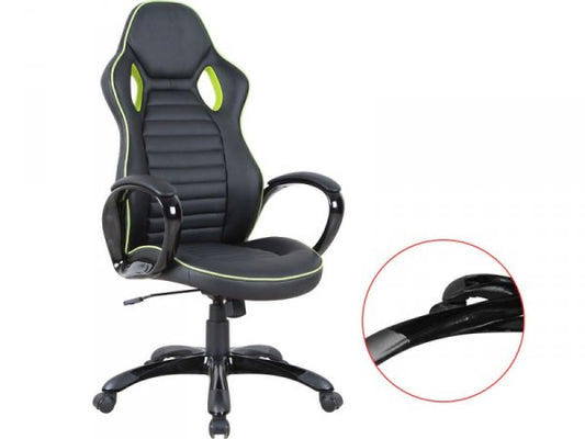 Офис стол модел 936 черно със зелено