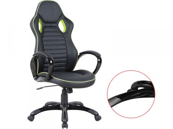 Офис стол модел 936 черно със зелено