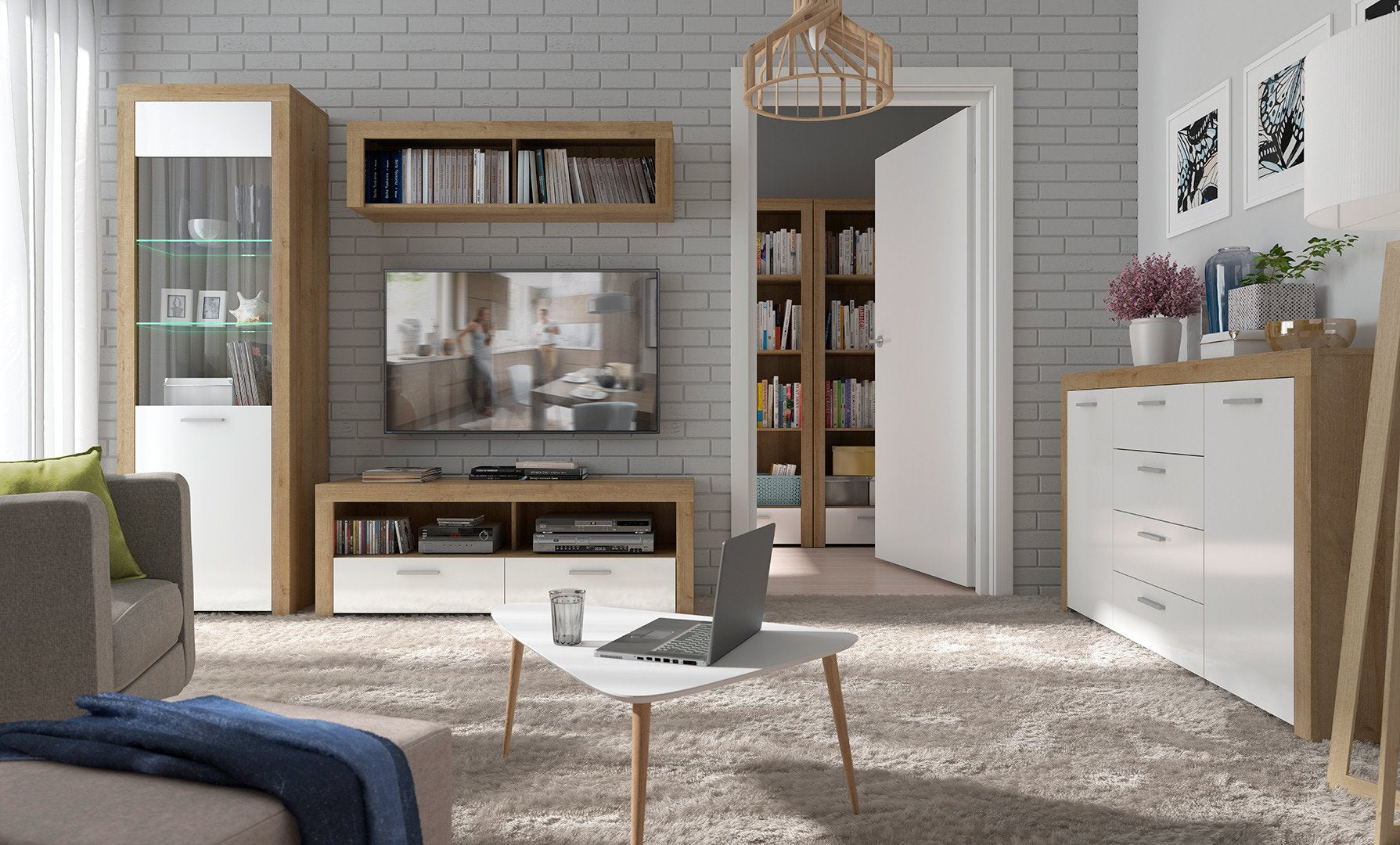 Bibliotecă Balder Sfw 120 stejar Riviera