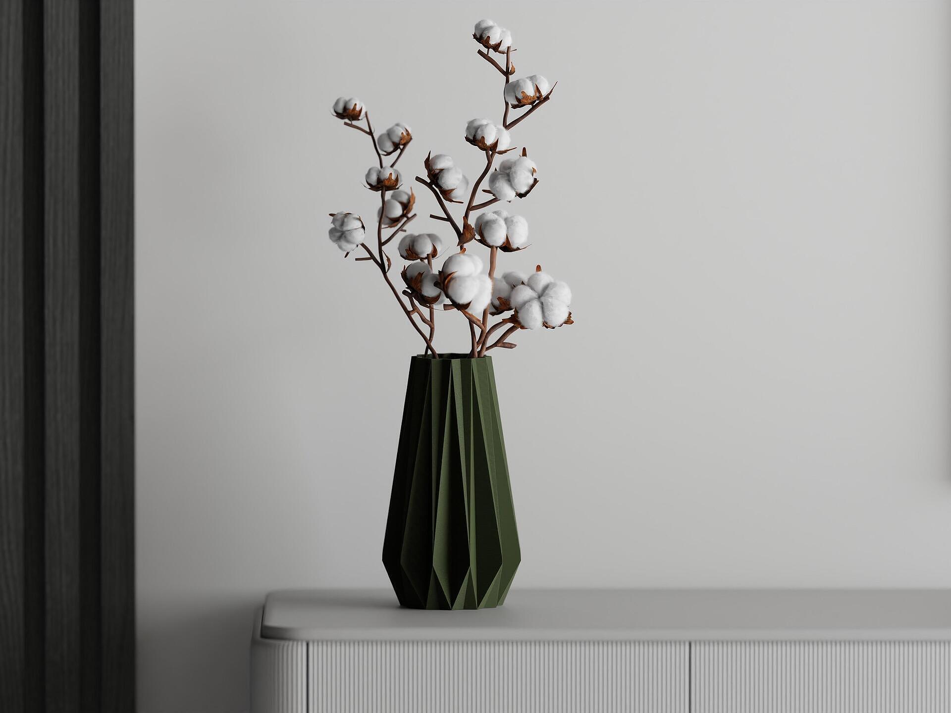 Ваза Tampa тъмнозелен мат