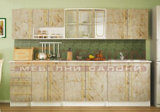 Кухня Алина 260 см мрамор