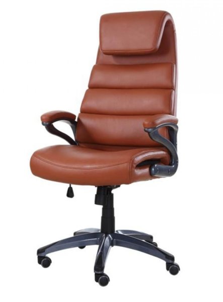 Президентски офис стол модел 218 кафява еко кожа