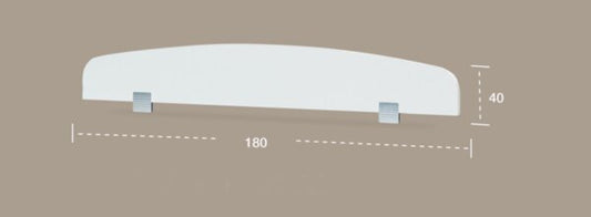 Ограничител за детско легло 180x40 cm Бял