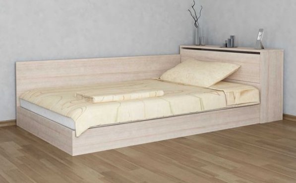 Приста с ракла за матрак 120x190 см дъб сонома