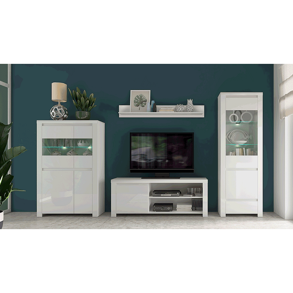 Полица Lindy 150 бял гланц