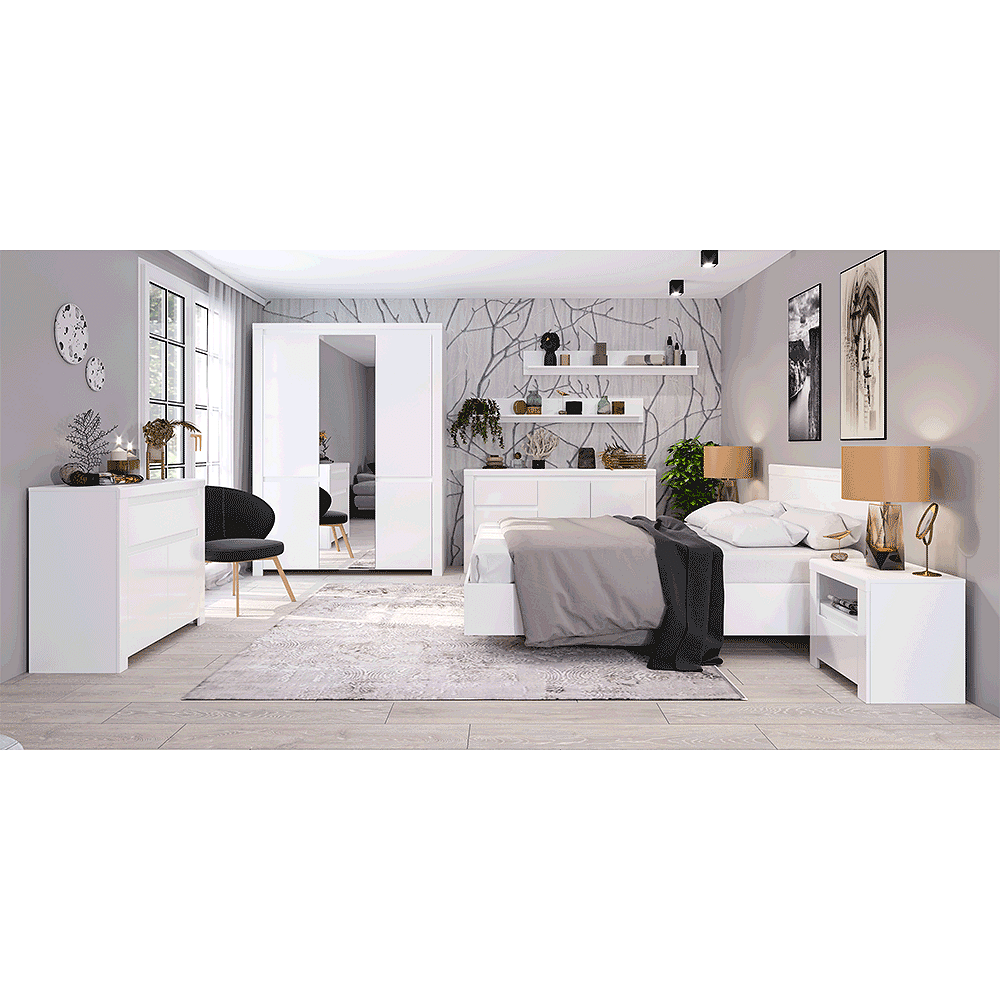 Полица Lindy 150 бял гланц