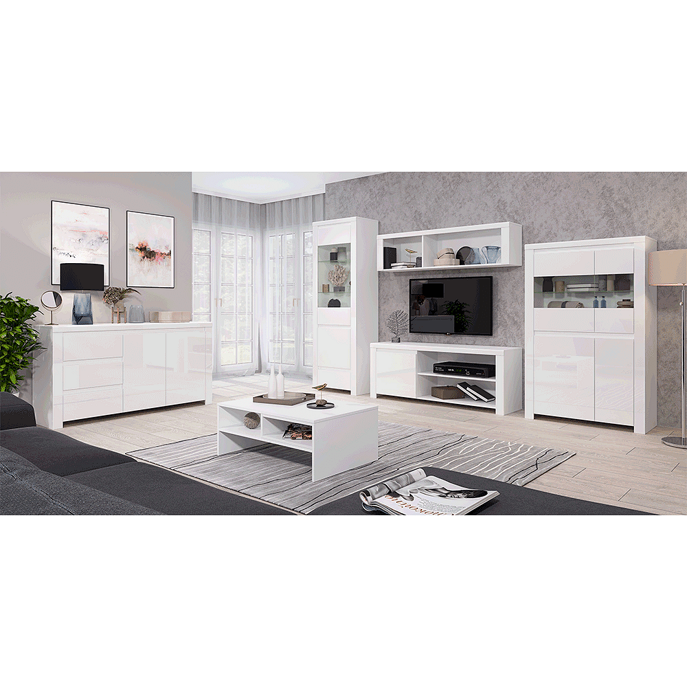 Полица Lindy 150 бял гланц