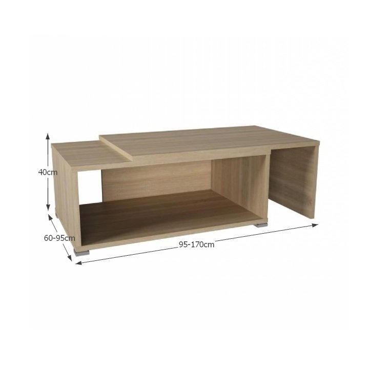 Masuta de cafea extensibila Dron 95-170 cm stejar sonoma