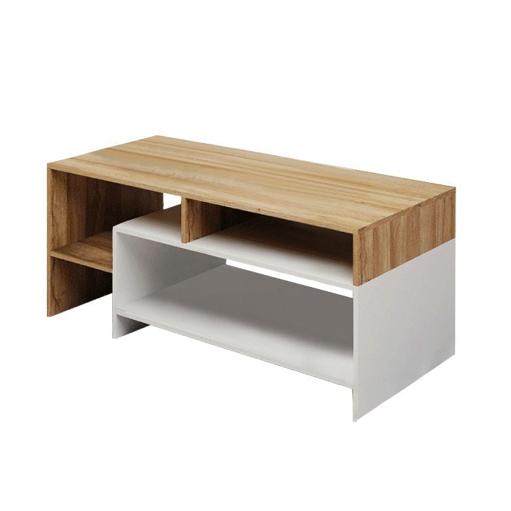 Masuta de cafea Alicante 120 cm stejar nepot si alb