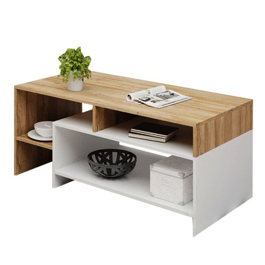 Masuta de cafea Alicante 120 cm stejar nepot si alb