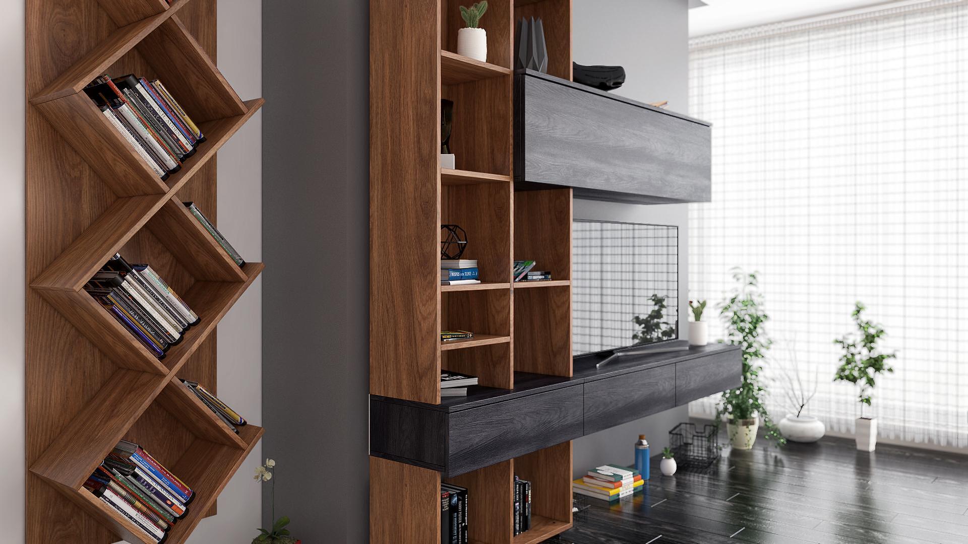 Masuta de cafea extensibila Whitney Castello Cognac si Carbon