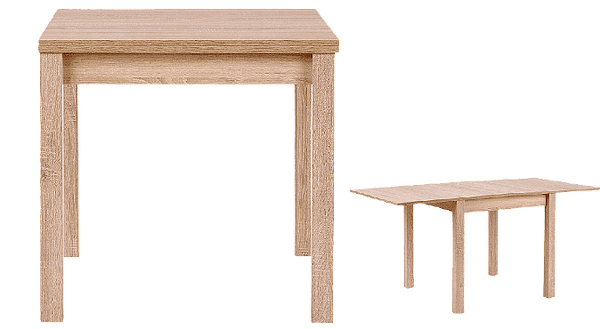 Разтегателна трапезна маса Gracjan 80 cm дъб сонома