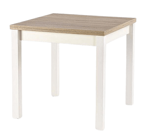 Разтегателна трапезна маса Gracjan 80 cm дъб сонома и бяло