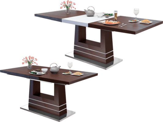 Разтегателна трапезна маса Tango тъмен орех