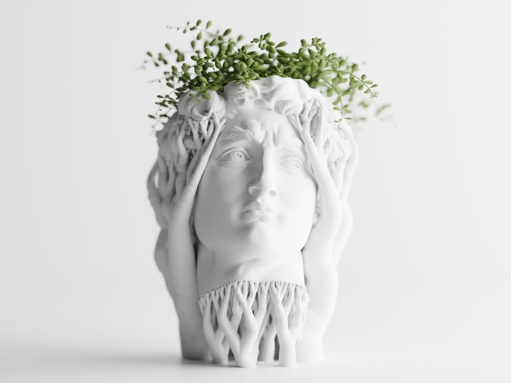 Кашпа David - Бял Мат