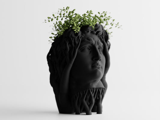 Кашпа David - Черен Мат