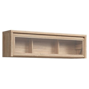 Dulap de perete cu vitrina Sfw1w 140 stejar sonoma Kaspian