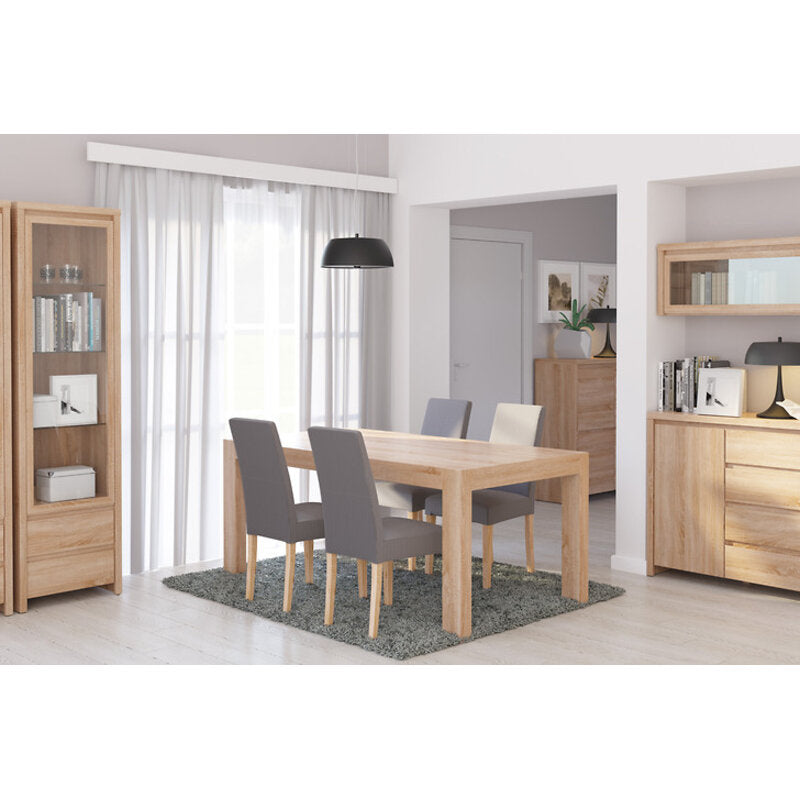 Dulap de perete cu vitrina Sfw1w 140 stejar sonoma Kaspian