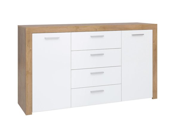 Скрин Balder Kom2d4s дъб ривиера и бял гланц - Decorco