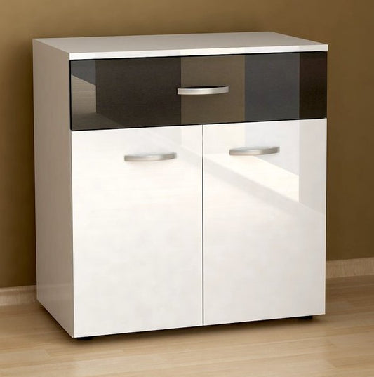 Скрин Комо 1 бял и черен гланц